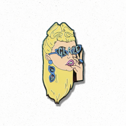 "GLAZE'd Glasses" Enamel Pin